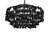 Mid-Century Modern NOIR Vulcan Chandelier, Black Iron with Black Glass For Sale - Image 3 of 5
