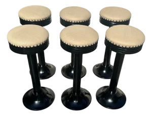 Mid 20th Century Art Deco Belgian Barstools - Set of 6
