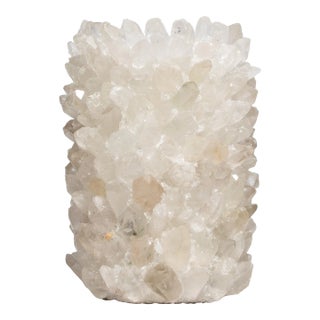 Vase in Classic Clear Quartz For Sale
