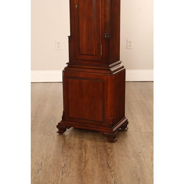 Brown Sligh John Goddard Cherry Newport Tall Cased Grandfather Clock For Sale - Image 8 of 18