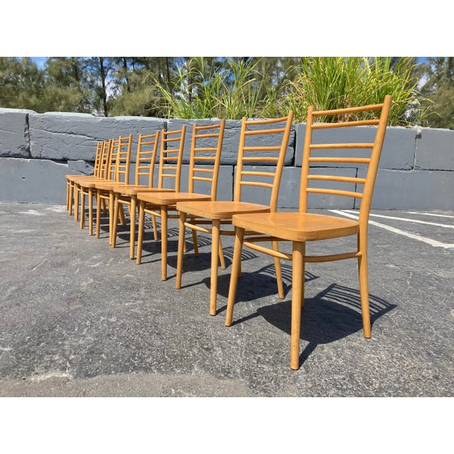 1970s Bentwood Dining Chairs - Set of 9 For Sale In Miami - Image 6 of 13