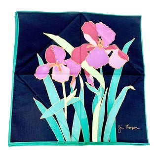 Vintage Jim Thompson Purple Iris Dinner Napkins-Set of 8 For Sale