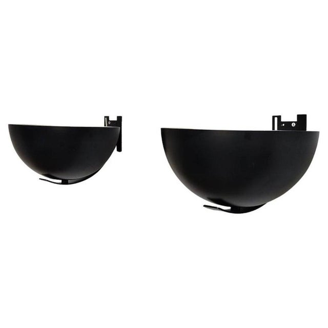 Mod. 1189 Black Appliques by Elio Martinelli for Martinelli Luce, 1970s, Set of 2 For Sale - Image 16 of 16