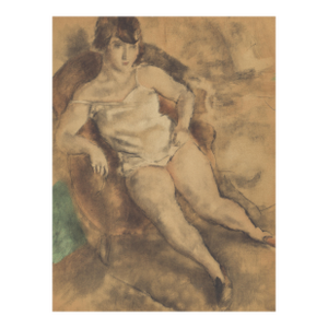1954 Lithograph "Femme Dans Un Fauteuil" After Jules Pascin