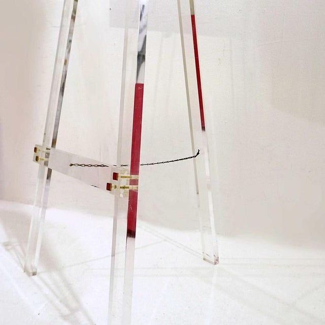 Brown Decorative Acrylic Easel Stand For Sale - Image 8 of 11