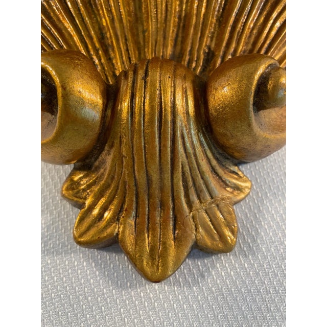 1970s Jaru Decorative Gilded Wall Jardiniere Planter Bracket For Sale - Image 9 of 12