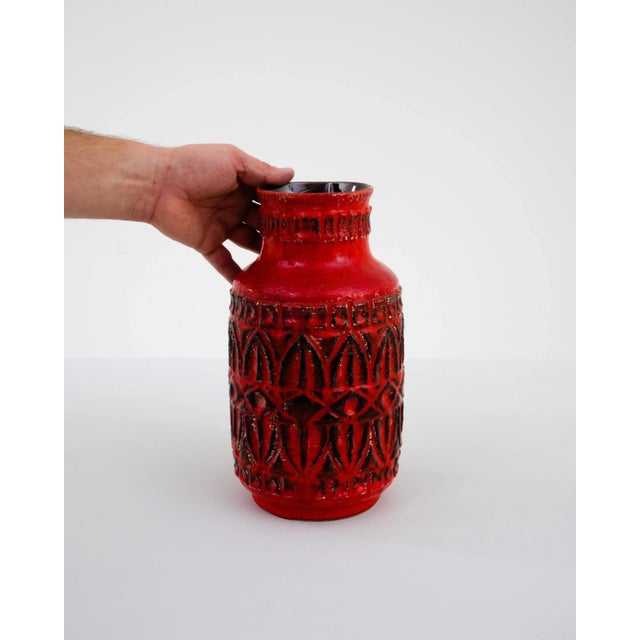 1960s Mid-Century Modern W. Germany Ceramic Vase For Sale - Image 4 of 10