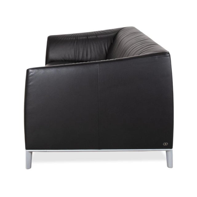 DS-276 2-Seater Sofa in Black Leather from de Sede For Sale - Image 11 of 12