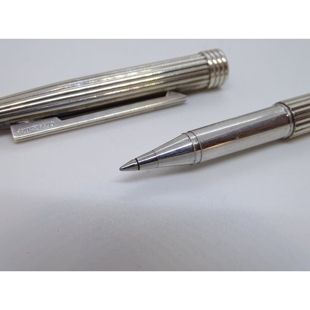 Grooved Ballpoint Pen in Silver-Plated Metal from Dior, 1970s For Sale - Image 14 of 18