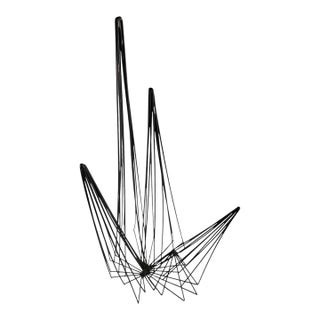 Abstract Brutalist Wire Mountain Sculpture in Black For Sale