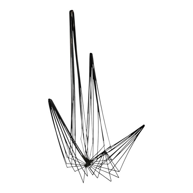 Abstract Brutalist Wire Mountain Sculpture in Black For Sale
