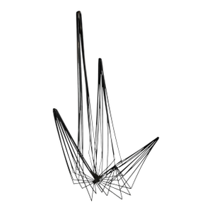 Abstract Brutalist Wire Mountain Sculpture in Black