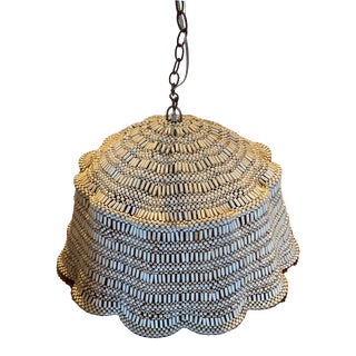Large Beaded Pendant Light For Sale