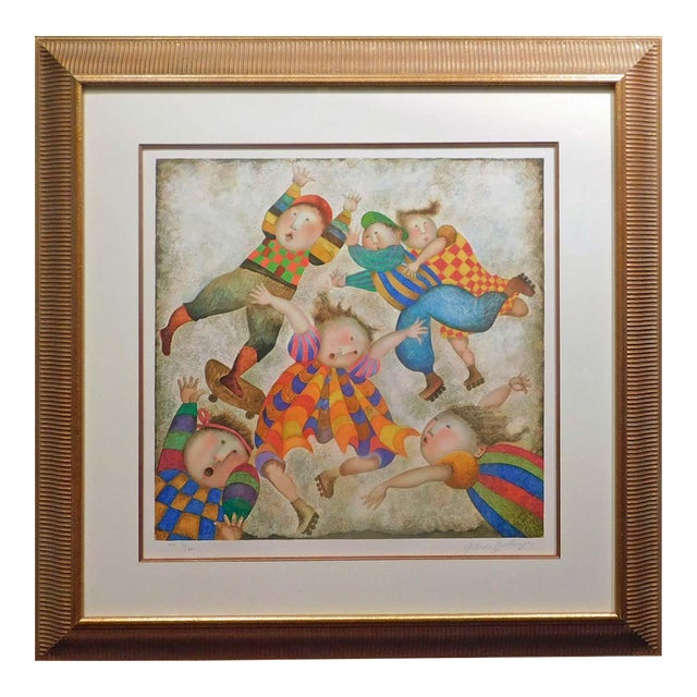 Graciela Rodo Boulanger Jour De Vacances Hand Signed Original Lithograph Art Coa For Sale
