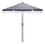 Lucerna 9 Ft Crank Umbrella, Navy Stripe/Brown Pole For Sale