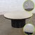 Mid-20th Century Brutalist Heirloom Coffee Table by Weiman Carved Pedestal Base Ivory Marble Top For Sale - Image 17 of 18