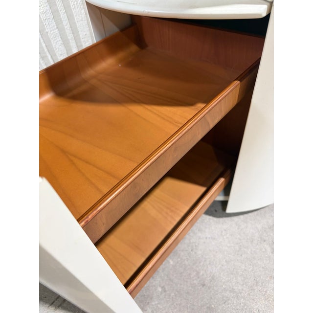 Postmodern Italian Lacquered 2 Drawer End/Side, Italy 1980 For Sale - Image 3 of 5