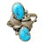 Mid 20th Century Native American Double Feather Ring by John Delvin, Size 6.25 For Sale