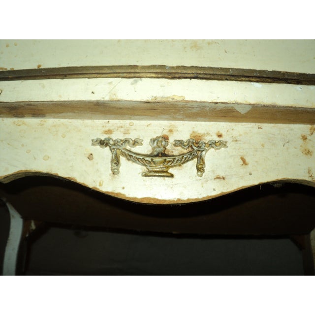 Shabby Chic Vintage Baronet French Provincial Writing Desk – Collector Quality For Sale - Image 3 of 15