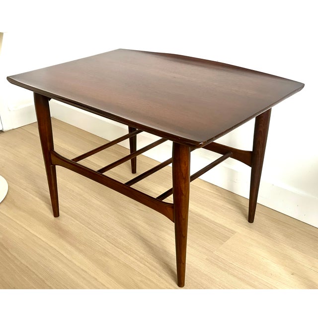Grete Jalk Walnut Coffee Table Glostrup 1960s Danish Modern The coffee table, a Danish design from the 1960s, walnut wood....