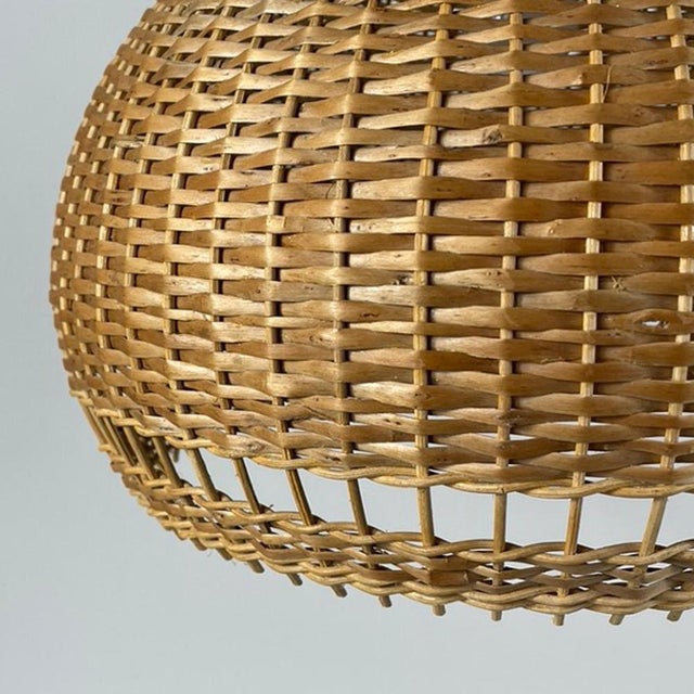 Austrian Rattan & Wicker Pendant, 1950s For Sale - Image 13 of 16