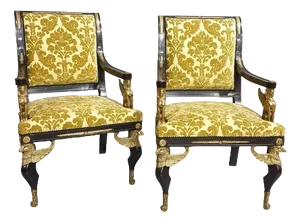 Set of French Empire Armchairs, 1880s
