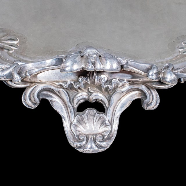 Large Antique Presentation Tray, English, Silver Plate, Afternoon Tea, Victorian For Sale - Image 11 of 12