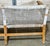 Boho Danish Modern Bleached/ Weathered Teak & Woven Rope Settee For Sale - Image 18 of 18