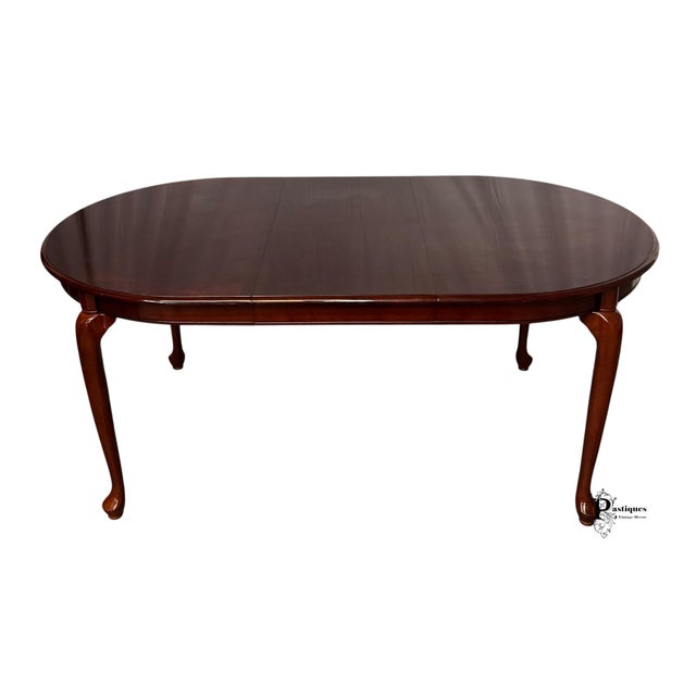 Vintage Queen Anne Style Extension Dining Table featuring High Quality Mahogany Construction, High Gloss Finish, and...