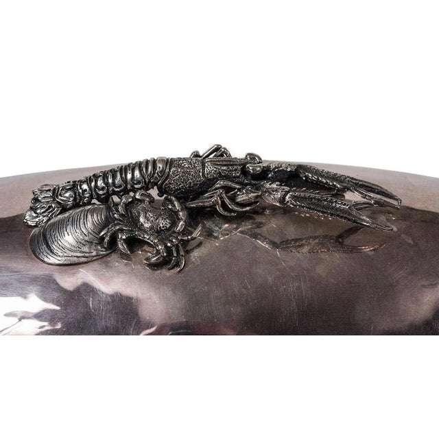 Silver Plated fish tray is an original decorative object realized in the 19th century by Italian manufacture. Elongated...