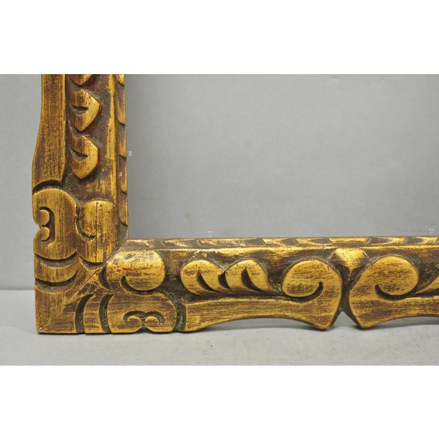 Vintage Italian Hollywood Regency Gold Gilt Wood Art Picture Frame 18.25 X 15.5 For Sale In Philadelphia - Image 6 of 13