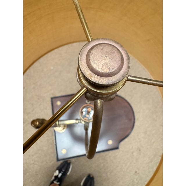 Brown Vintage Styled After Stiffel Two Tier Table Reading Lamp For Sale - Image 8 of 16