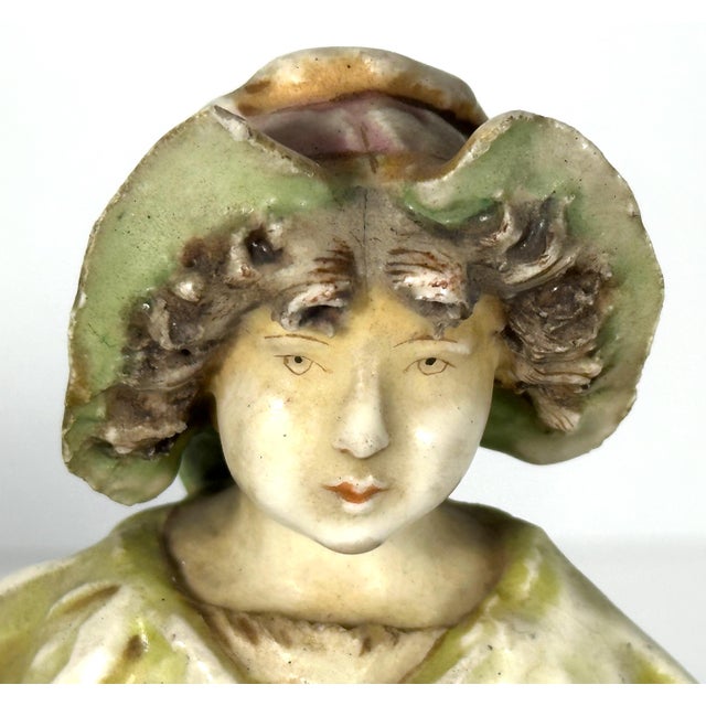 Rare & Original Stellmacher Teplitz Girl on Donkey Porcelain Figurine for your consideration. The figurine measures...
