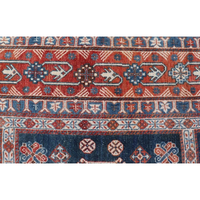 Early 20th Century Antique Persian Shiraz Multi Medallions Rug With Geometric Design For Sale - Image 4 of 13