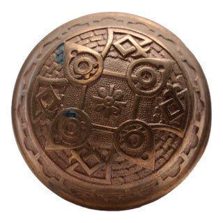 Antique Cast Bronze Norwalk 4 Fold Door Knob For Sale