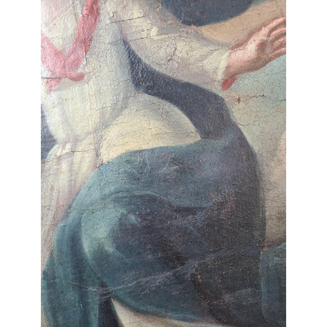 Antique 18th Century Religious Oil Painting Assumption of the Virgin Mary For Sale - Image 12 of 16