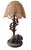 Rustic Three Bear Family Table Lamp with Wicker Shade, 1950 For Sale - Image 6 of 6