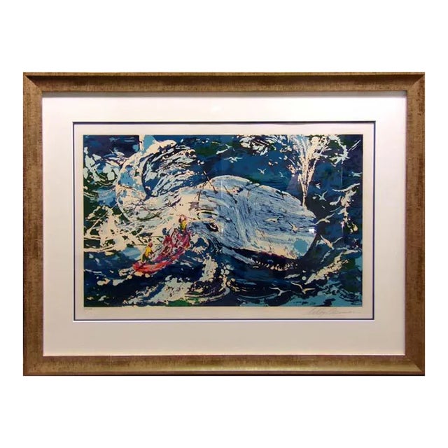1990s LeRoy Neiman Blue Whale Signed Limited Edition Serigraph For Sale