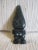 Vintage black stone sculpture, possibly from Central America, 7" high, 2 1/2" wide, has some chips