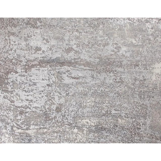 Hand Knotted Modern Wool & Silk Rug - 7'11" X 10' For Sale - Image 4 of 5