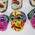 Circa 1960. We offer this antique set of 6 Mexican papier-mâché masks 100% handmade and paited with anilina (natural...