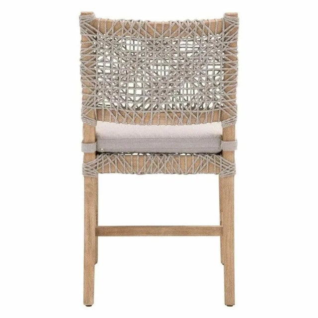 Costa Taupe White Rope Mahogany Dining Chair Set of 2 by Essentials for Living For Sale In Washington DC - Image 6 of 8