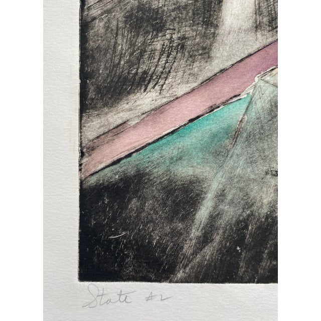 1995 Studio Nude Color Etching by Nichols For Sale - Image 4 of 5