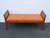Mid Century Modern Caned Long Upholstered Window Hall End of Bed Bench 6636 For Sale - Image 4 of 15