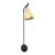 Vintage Art Nouveau Style Floral Vine Bridge Floor Lamp With Embroidered Shade For Sale