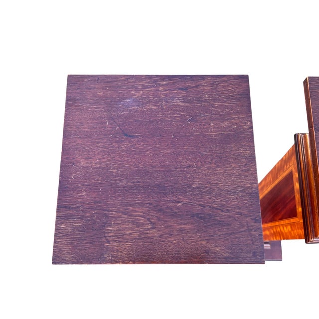 Wood Late 20th Century Pair Mahogany Inlaid Pedestals For Sale - Image 7 of 15