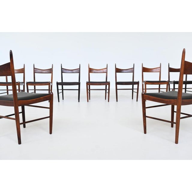 Rosewood Dining Chairs by H. Vestervig Eriksen for Tromborg, Denmark, 1960s, Set of 9 For Sale - Image 4 of 18