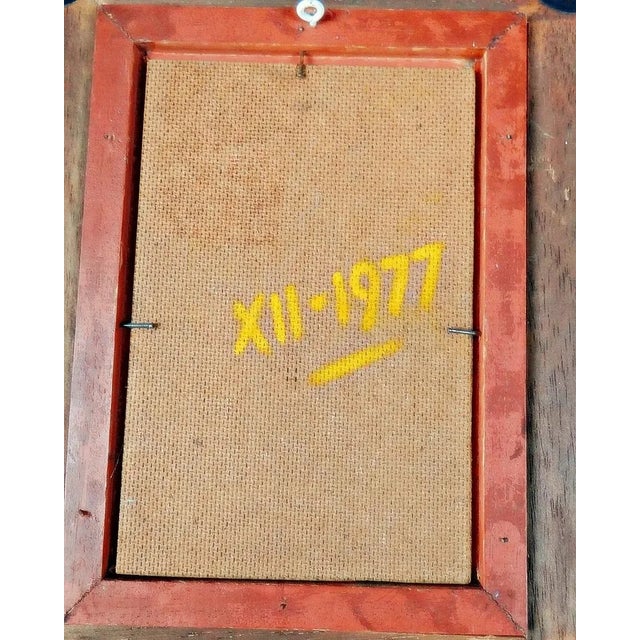 Claude Voisin, Mother Breastfeeding Her Child, Oil on Panel, 1977, Framed For Sale - Image 11 of 12