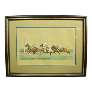 "The Goal" American Polo Scenes 1930 by Paul Brown for the Derrydale Press Reproduction