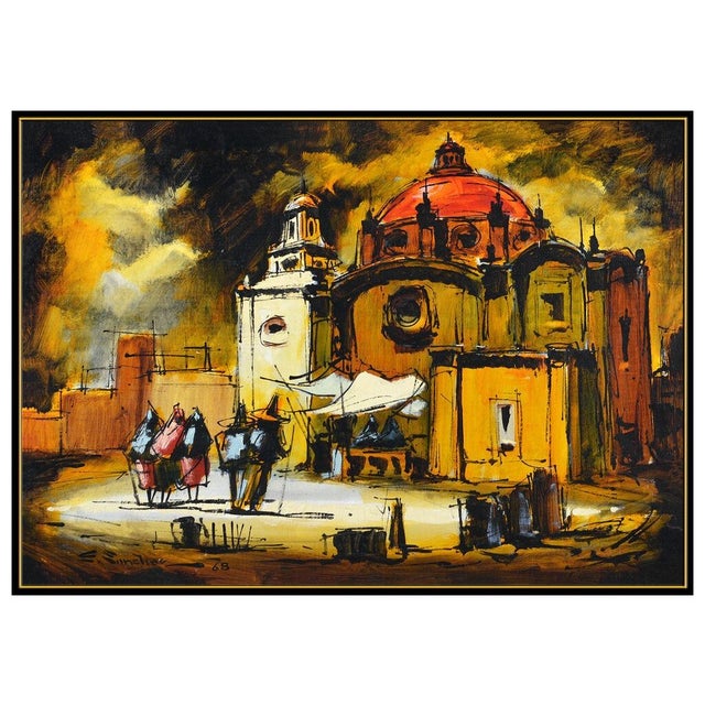 Message us to inquire about custom framing options! (Included for free with every purchase) The artwork here, "Plaza De La...